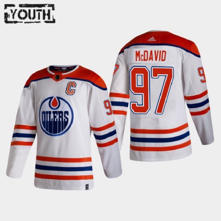 Edmonton Oilers Connor McDavid 97 2020-21 Reverse Retro Authentic Shirt - Kinderen